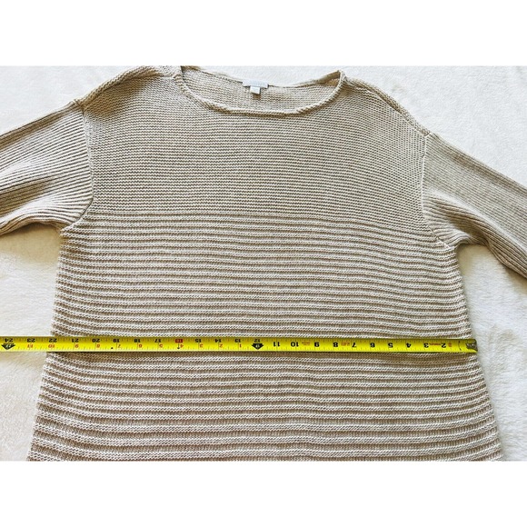 J Jill Womens Knit Silk Wool Blend Long Sleeve Boat Neck Beige Sweater Sz XL - Picture 11 of 16